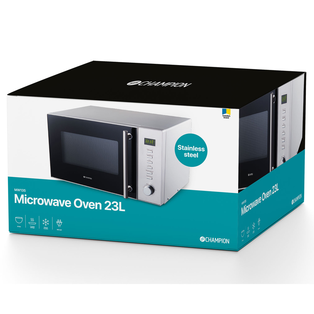 Microwave Pro 23L 900W MW135 Stainless Steel