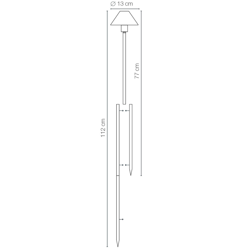 Apollo Flex Trädgårdslampa 77/112 cm Grå