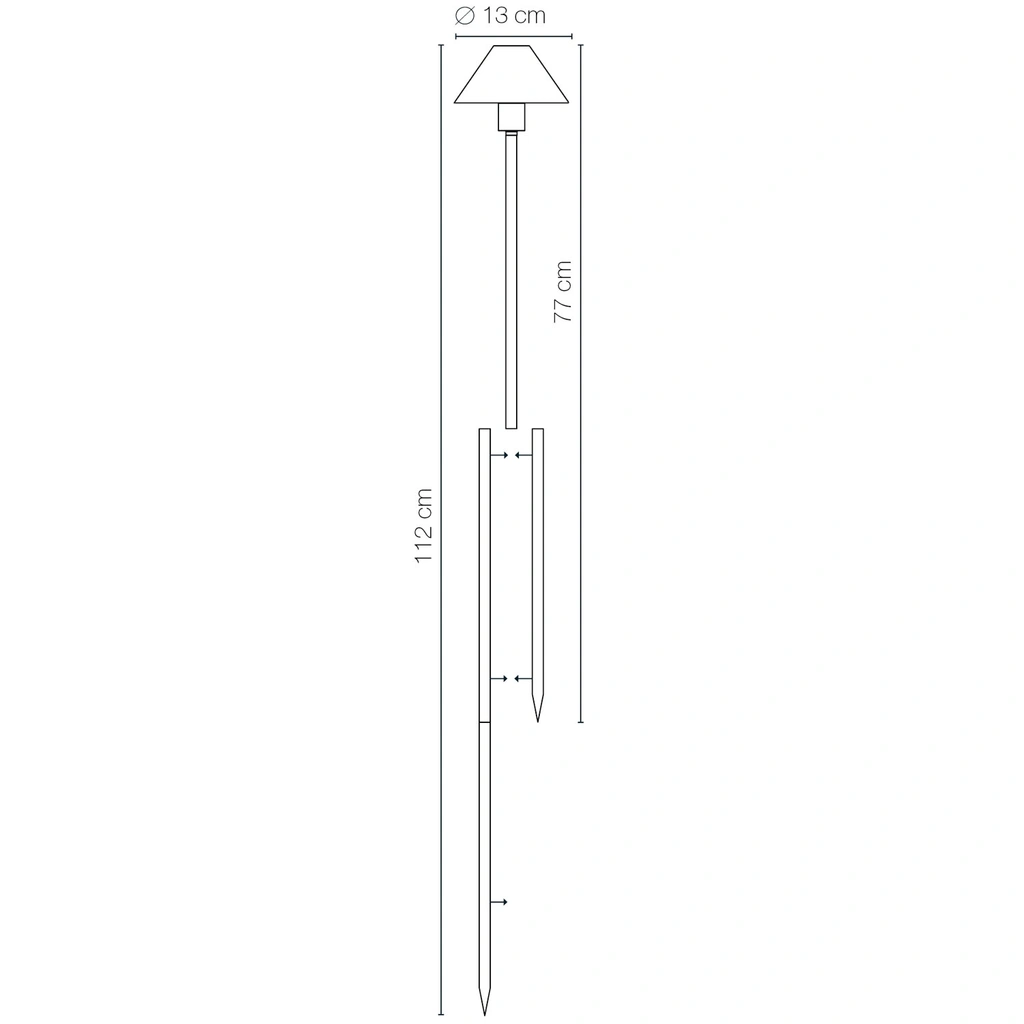Apollo Flex Trädgårdslampa 77/112 cm Grå
