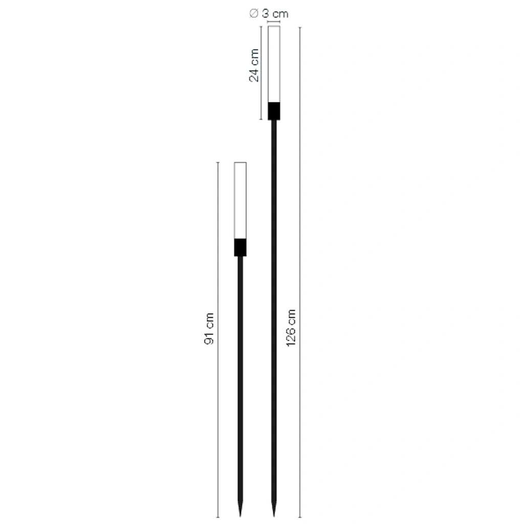 Frost Ljuspelare 126 + 91 cm 2-pack Grå