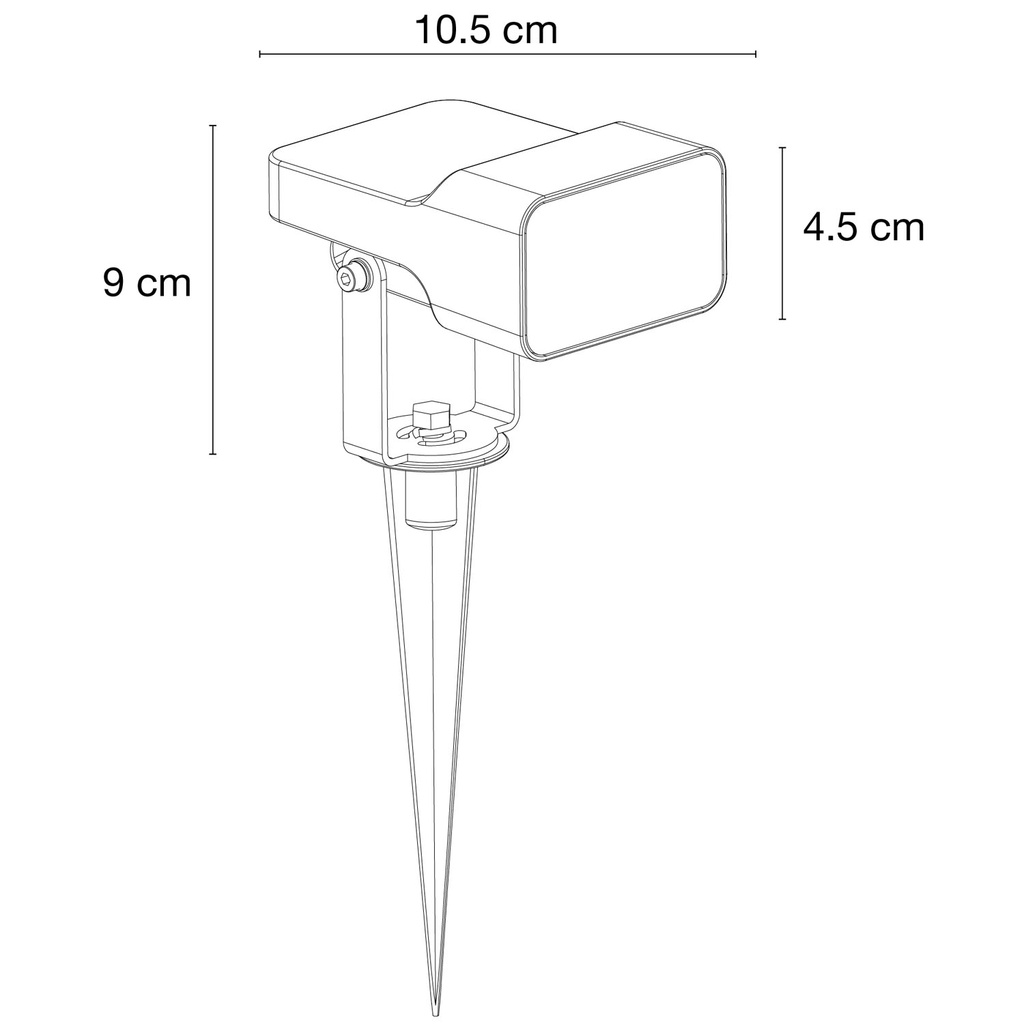 Stella Wide beam ground spot 115° 6W 560lm Grey