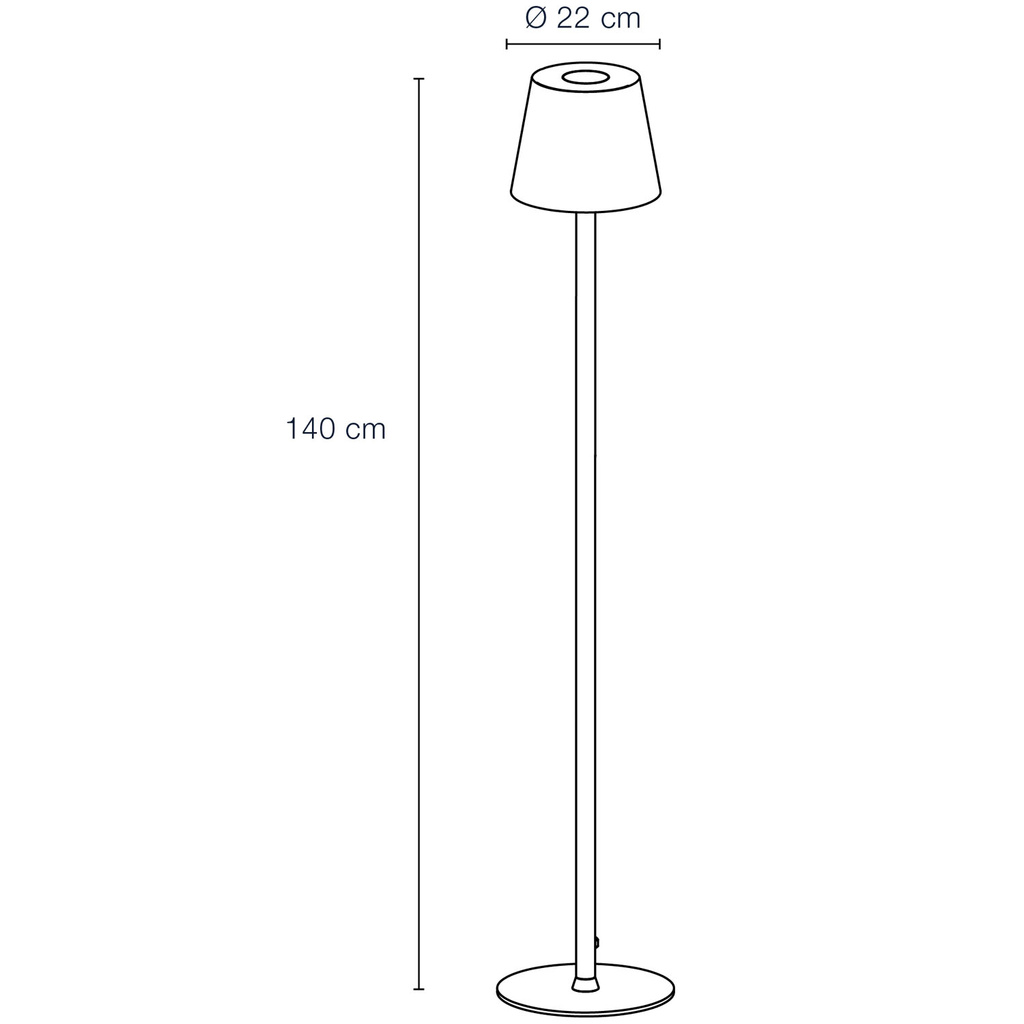 Sofy Floor lamp Dimmable 8W 870lm Grey