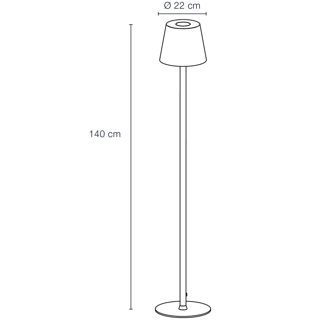 Sofy Golvlampa Dimbar 8W 870lm Grå
