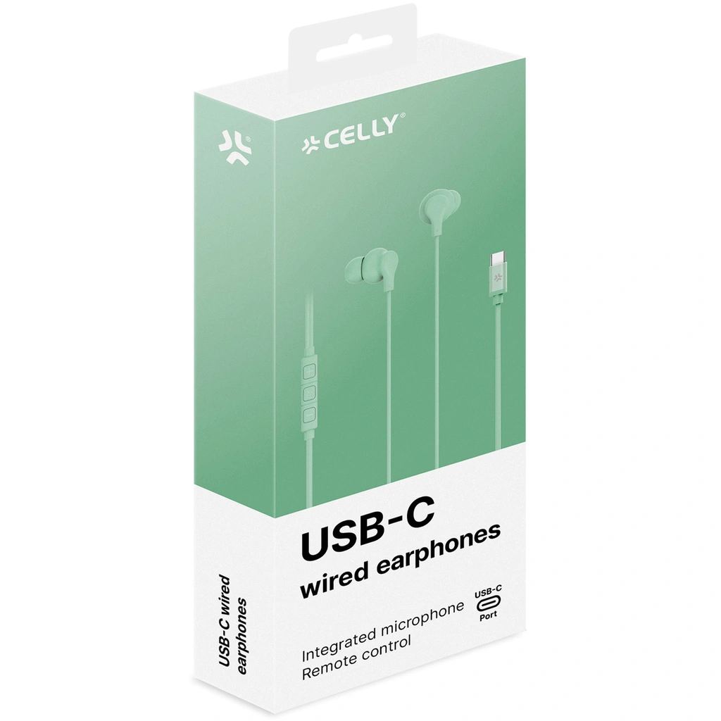 Hörlurar In-Ear Kabel USB-C UP1600 Ljusgrön