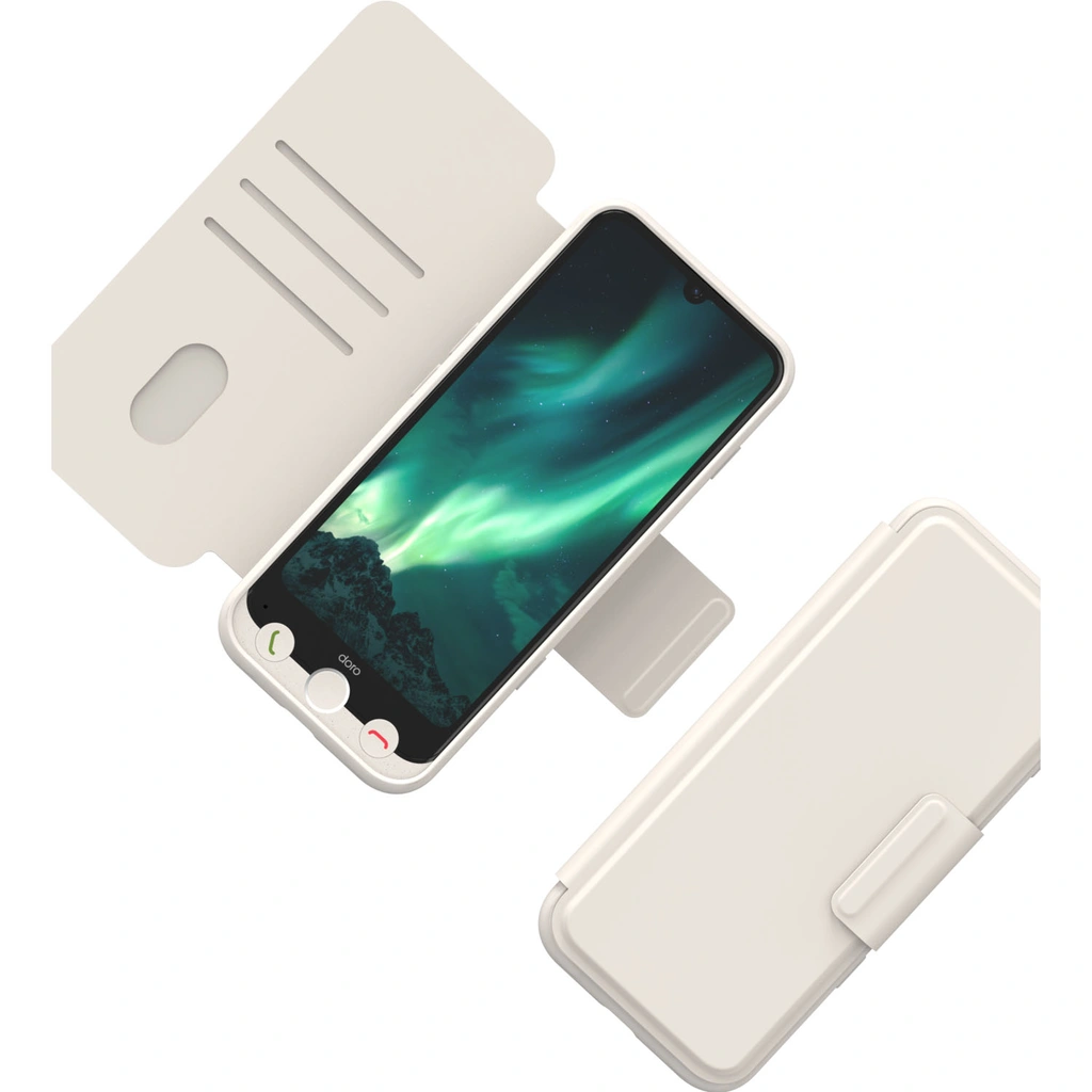 Plånboksfodral Aurora A31 Ben-vit