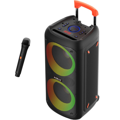 Partyspeaker 40W + 2 trådlösa mikrofoner