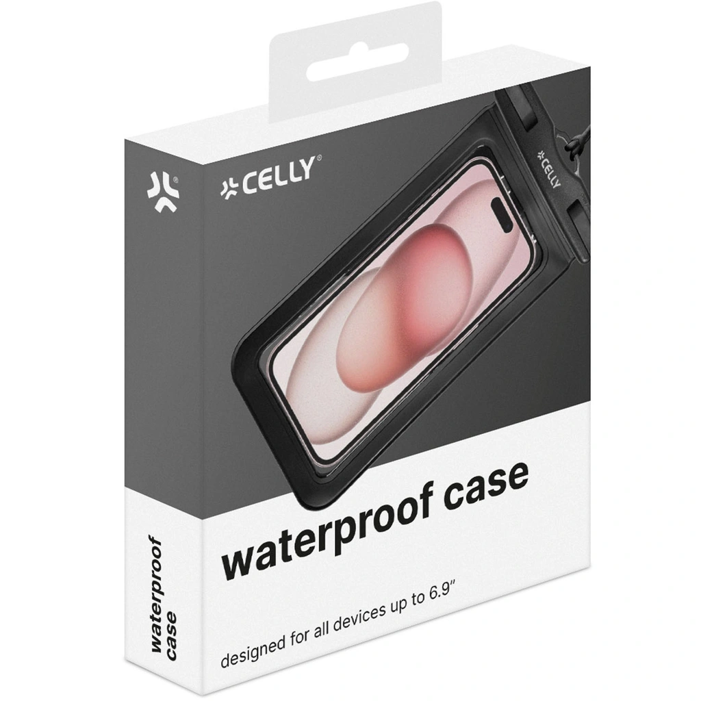 Splashbag Waterproof bag IP68  max 6,9" Black