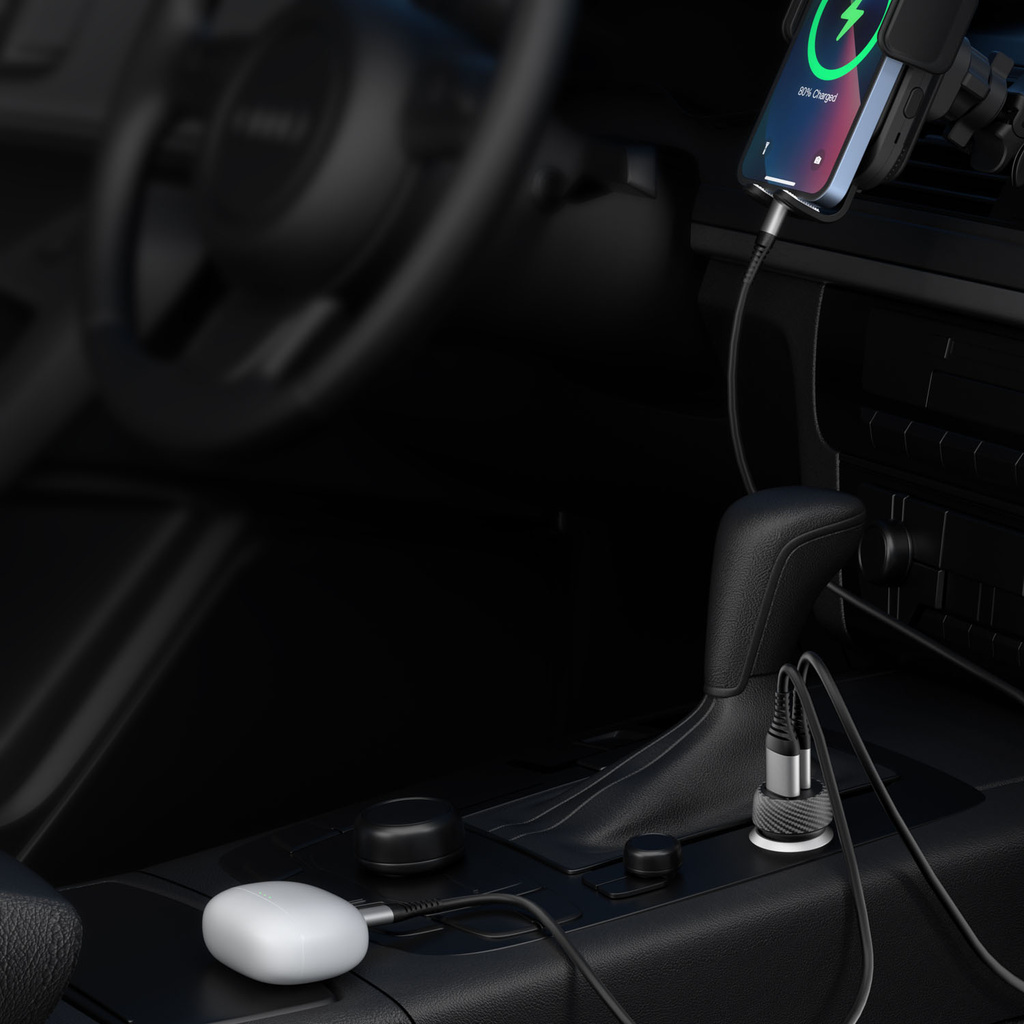 Car charger 45W PD/QC Black