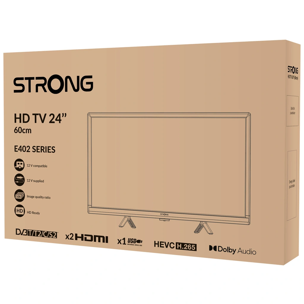 TV 24" HD LED 230/12Volt SRT24HE4023 Svart