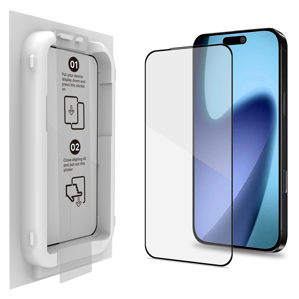 Glasskit Skärmskydd Härdat glas + applikator iPhone 17 Pro