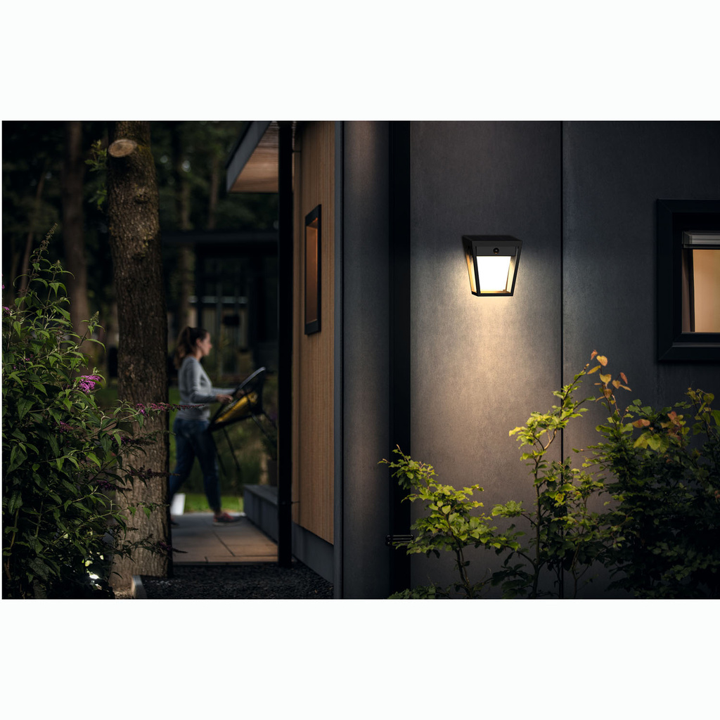 Nissa Vägglampa Solcell LED 250/20lm Svart