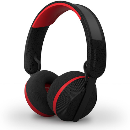 Hörlur Over-Ear Sport Solcell IP55 Svart/Röd