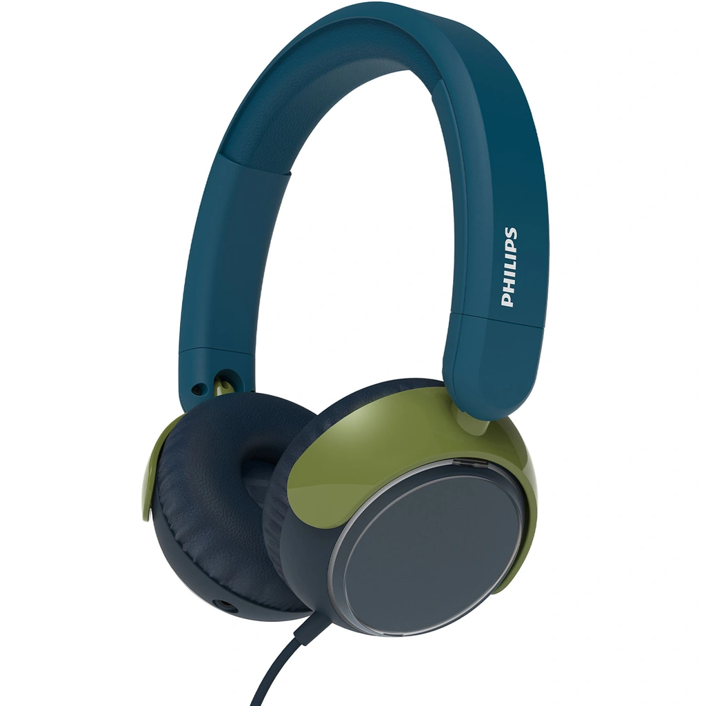 Hörlurar On-Ear Barn Volymbegränsning 85dB Kabel Blågrön kristall