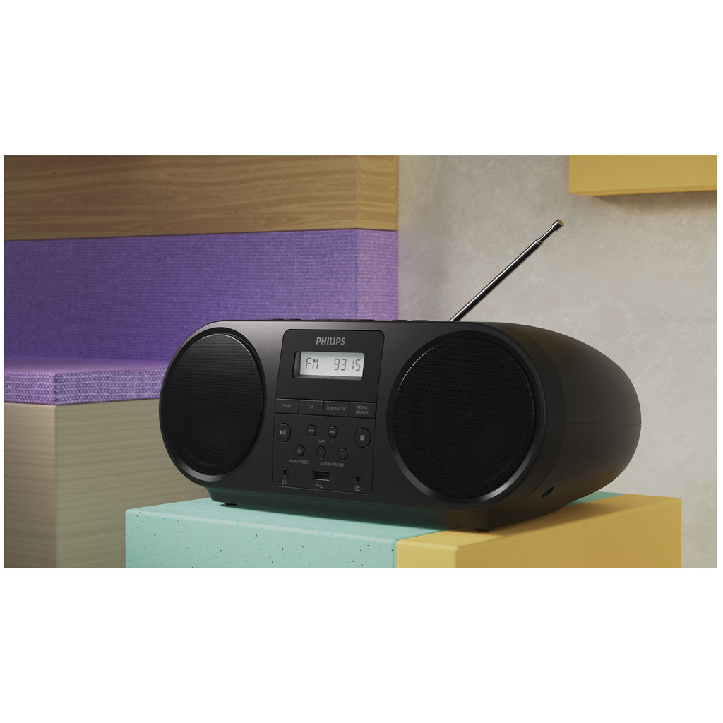 Boombox CD Radio Bluetooth TAZ5000/10 Svart