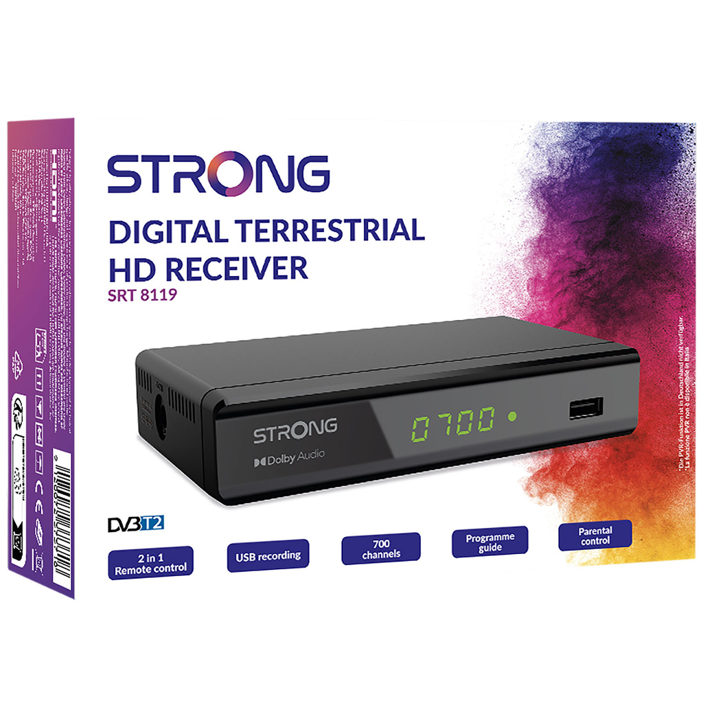 TV-box DVB-T2 Terrestrial FTA SRT8119 Black
