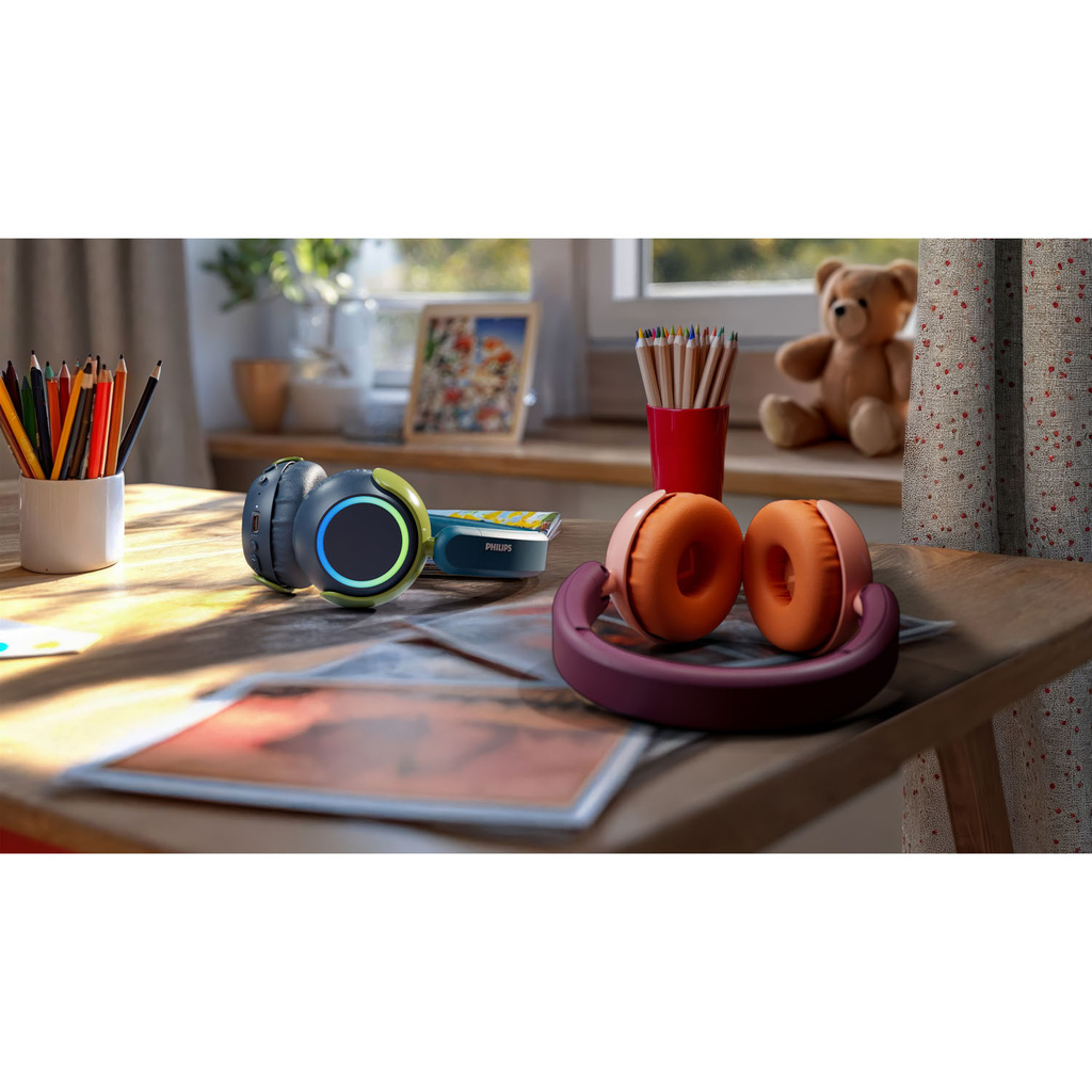 Hörlurar On-Ear Barn Volymbegränsning Bluetooth