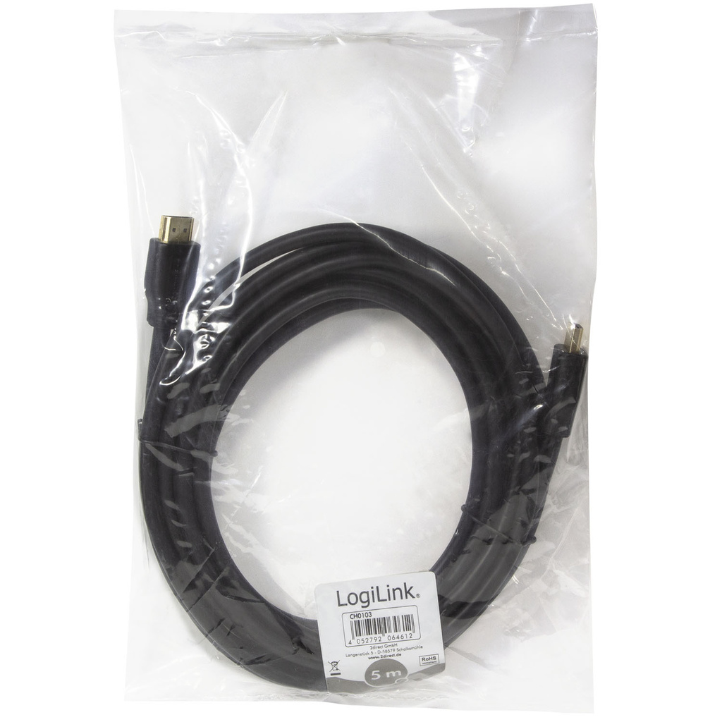 HDMI-kabel 2.0 Premium High Speed 4K/60Hz Svart 5m