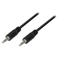 Audio cable 3.5mm-male - 3.5mm-male Stereo 0,2m Black