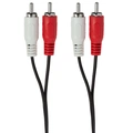Audio cable 2 x RCA-male - 2 x RCA-male 2.5m Black