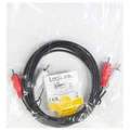 Audio cable 2 x RCA-male - 2 x RCA-male 2.5m Black