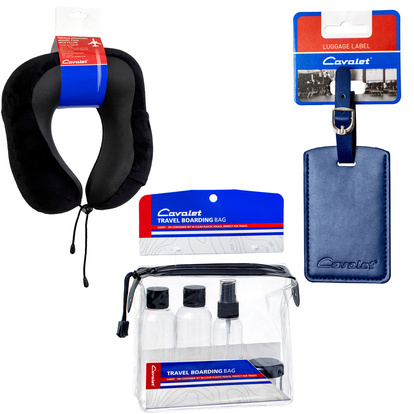 Travelkit 1 (Luggage tag, Neck pillow, Traveling bottles)