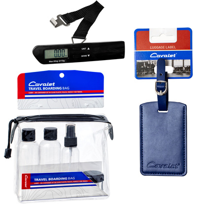 Travelkit 3 (Luggage scale, Luggage tag Red, Traveling bottles)