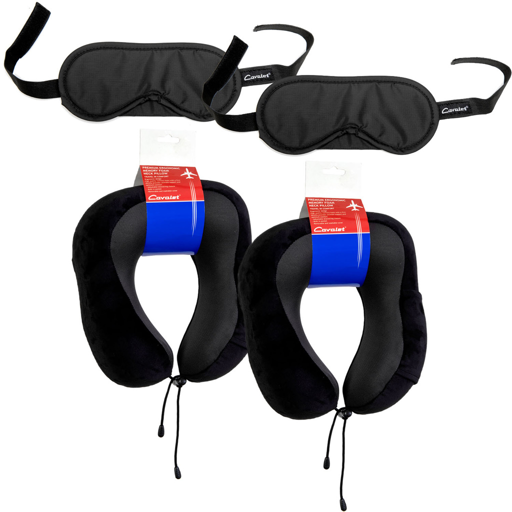 Travelingkit 4 (2pcs Neck Pillows, 2pcs Sleeping Masks)