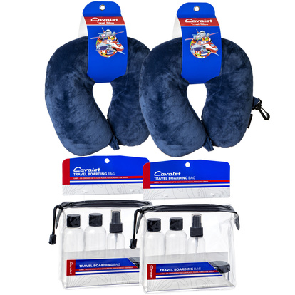Travelingkit 6 (2pcs Neck pillow, 2pcs Traveling bottles)