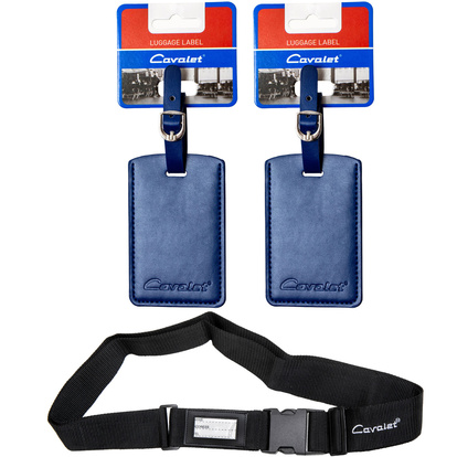 Travelingkit 9 (Luggage strap, 2pcs Luggage Tag Blue)