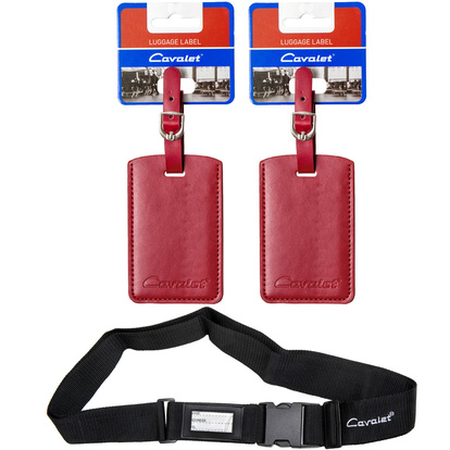 Travelingkit 10 (Luggage strap, 2pcs Luggage tag Red)