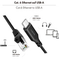 USB-C network cable RJ45 1 Gbps Active 1 m