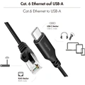 USB-C till Nätverkskabel RJ45 1 Gbps Aktiv 1 m