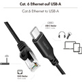 USB-C network cable RJ45 1 Gbps Active 2 m