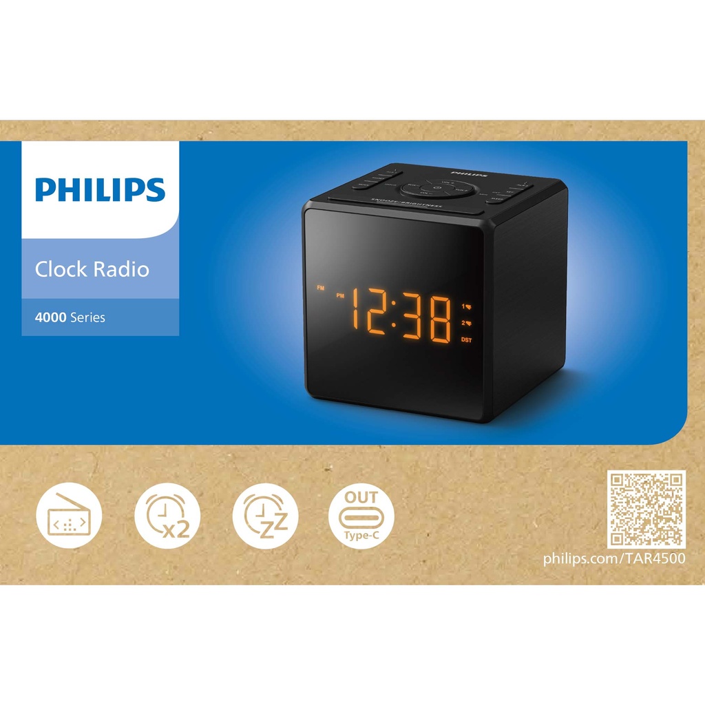 Klockradio TAR4500/10 Svart