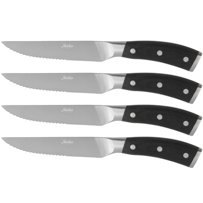 Pakka wood steak/ pizza knives 4 pcs