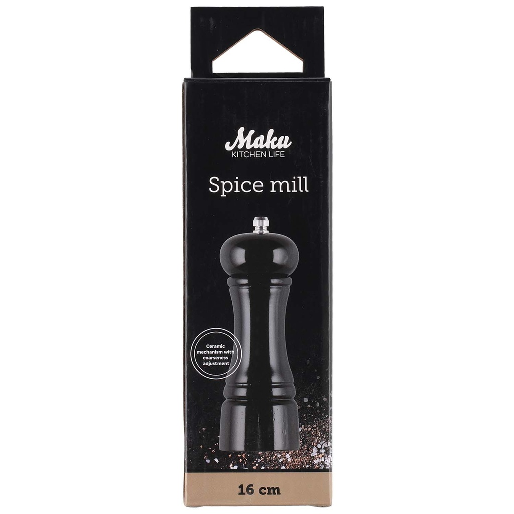Spice grinder black 16 cm