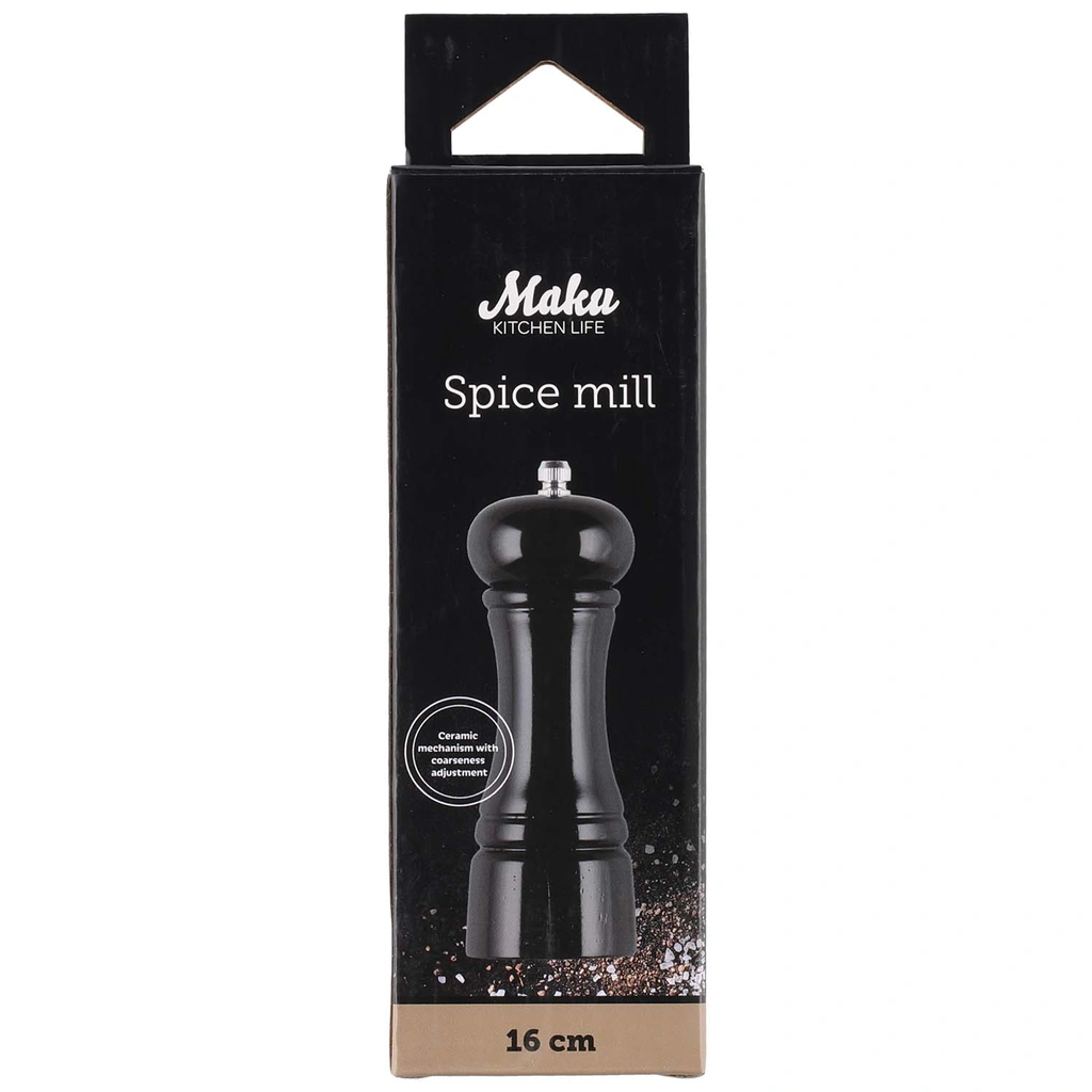 Spice grinder black 16 cm