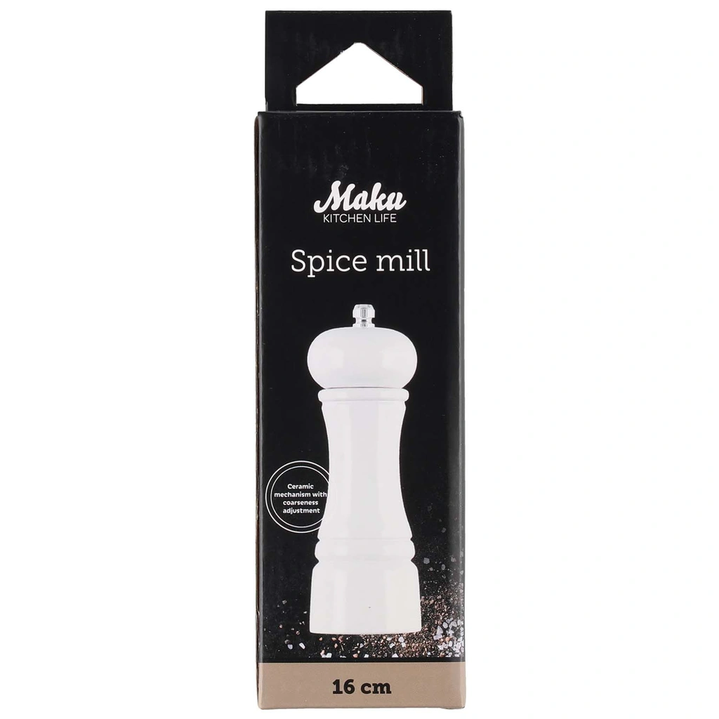 Spice grinder white 16 cm