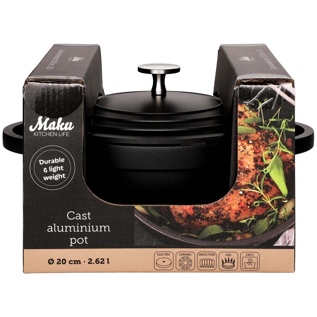 Pot cast aluminum 20 cm