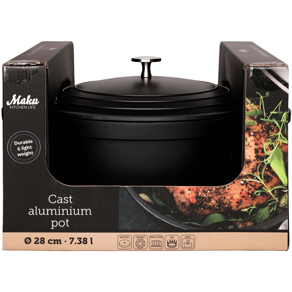 Pot cast aluminum 28 cm