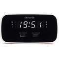 Klockradio Två alarm USB ladd-uttag Röd