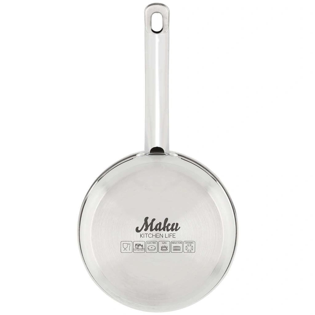 Basic Saucepan with glass lid steel 1,5 L 16 cm
