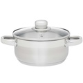 Basic Pot with glass lid steel 2 L 18 cm