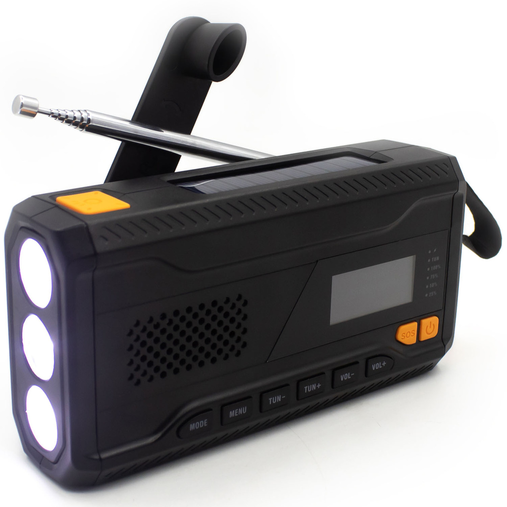 Crank Radio Digital Preset Radio Bluetooth SCD-2033 Black