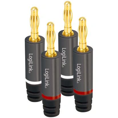 Banankontakter max 4 mm² högtalarkabel 4-pack