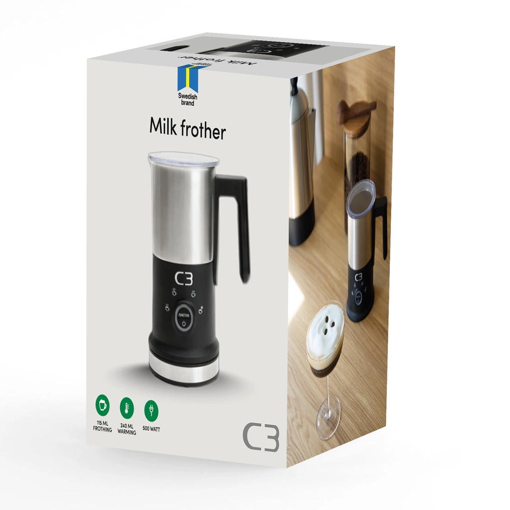 Mjölkskummare Design 240ml/115ml MF700 Borstad Rostfri stål