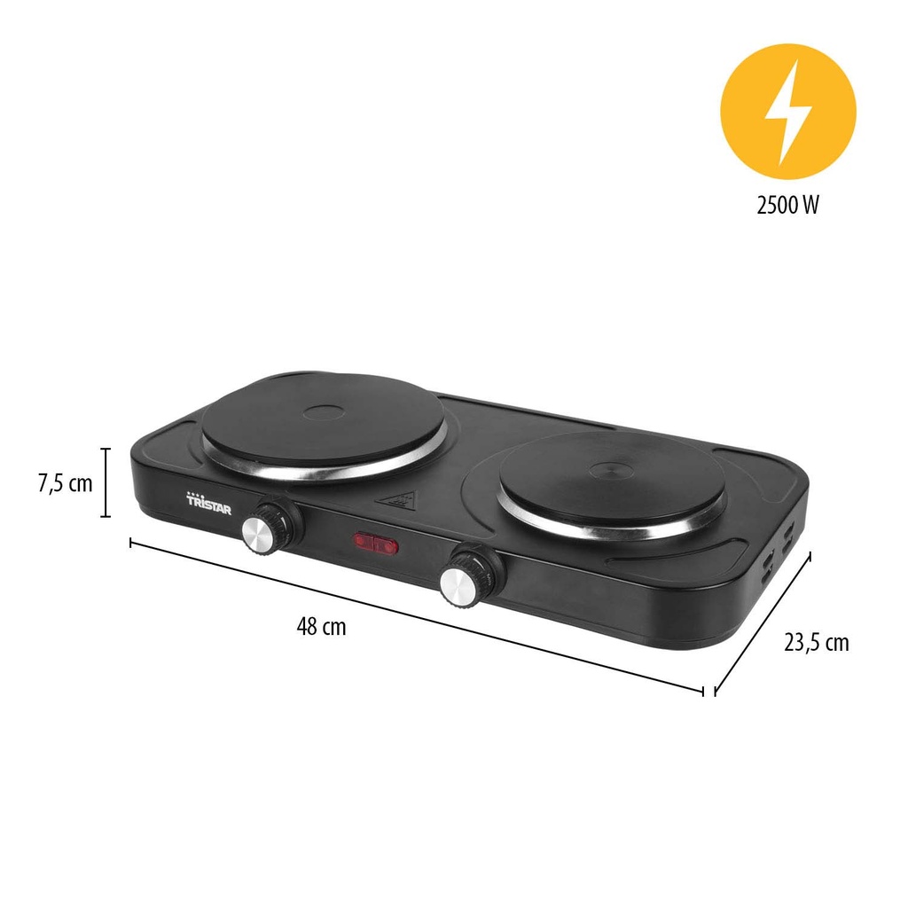 Kokplatta dubbel 2500W - KP-6152