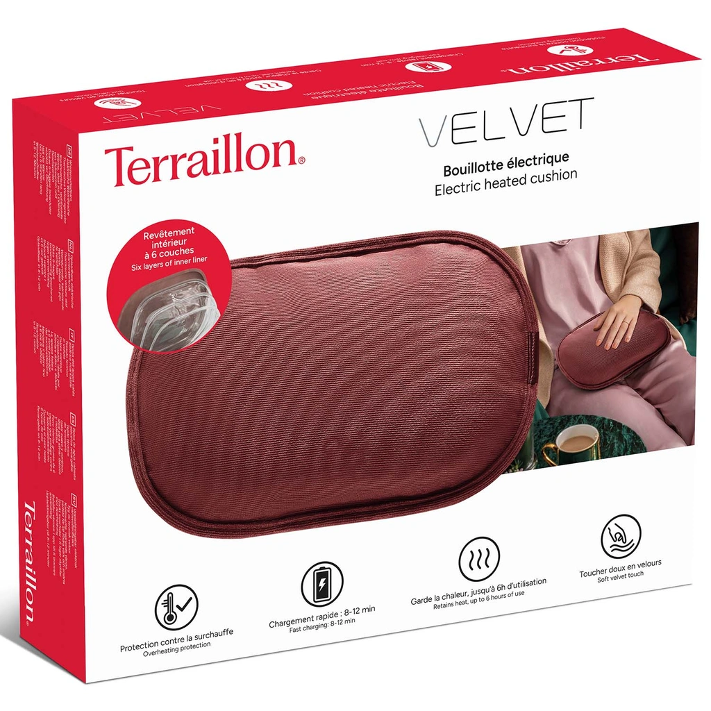 Heated Cushion Electric VELVET 5x27x18cm