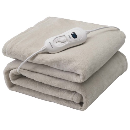 Electric Heated Plaid Cozy 160x120cm Light Grey