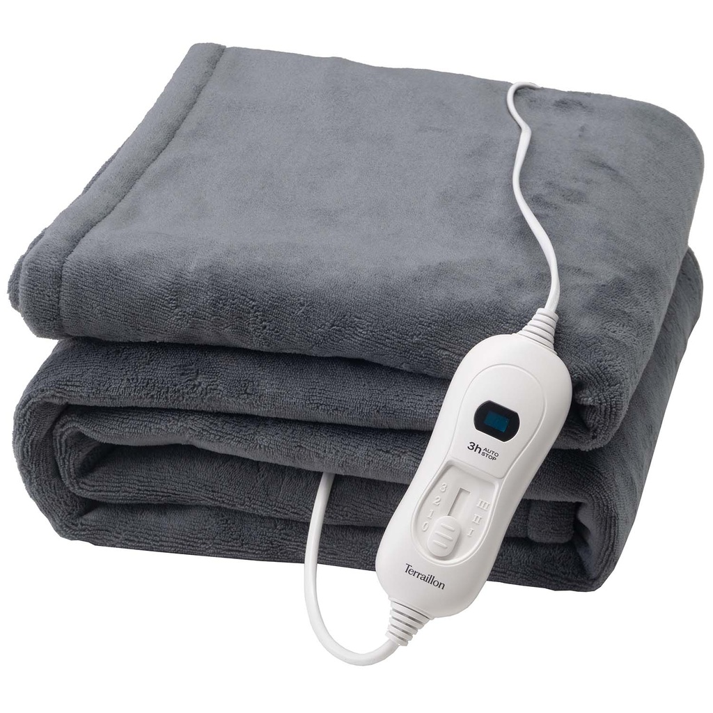 Electric Heated Plaid Cozy 160x120cm Dark Grey